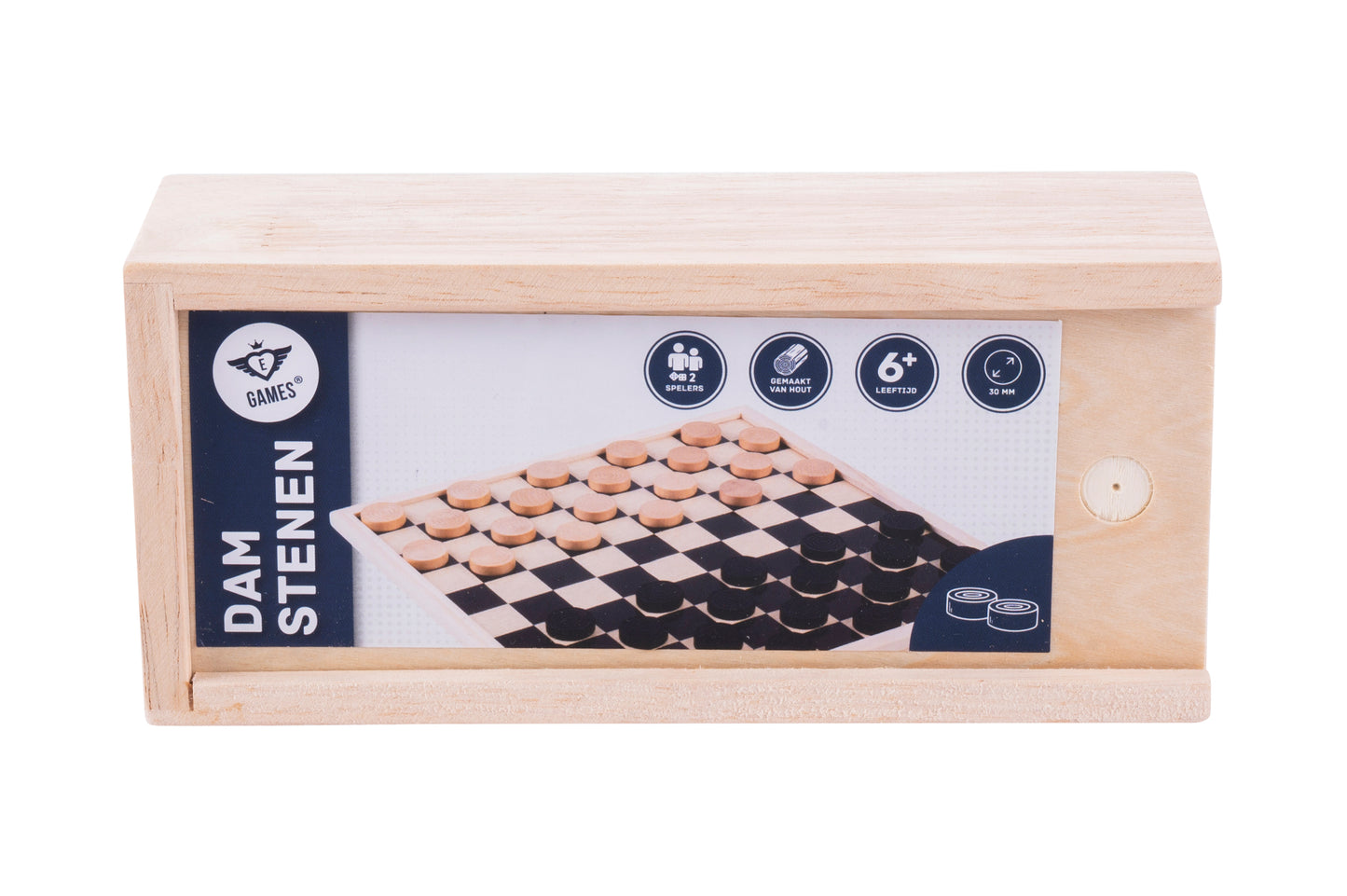 Compleet dam- en schaakspel met schaakstukken en damstenen