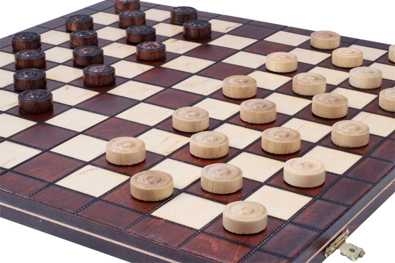 Damspel hout inklapbaar