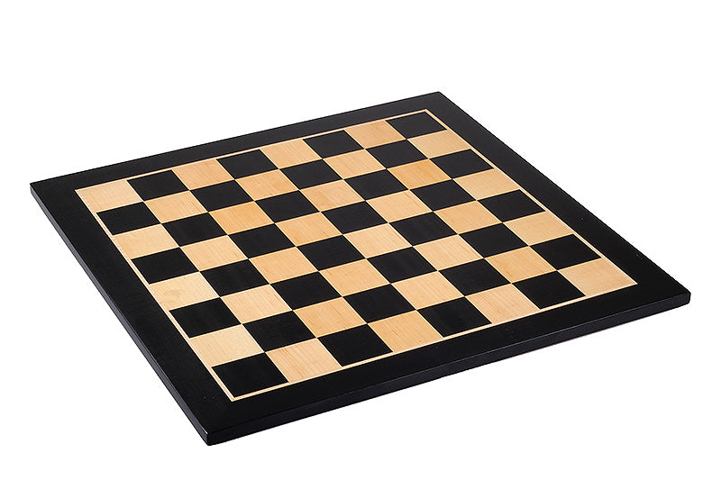 Schaakbord Mahonie Ahorn zwart, veld 58 mm zonder coördinaten