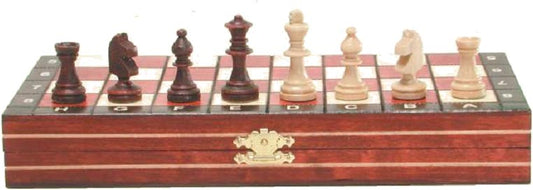 Magnetisch schaakspel hout bruin