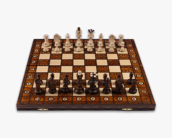 Junior Luxe Houten Schaakspel 40 x 40 cm